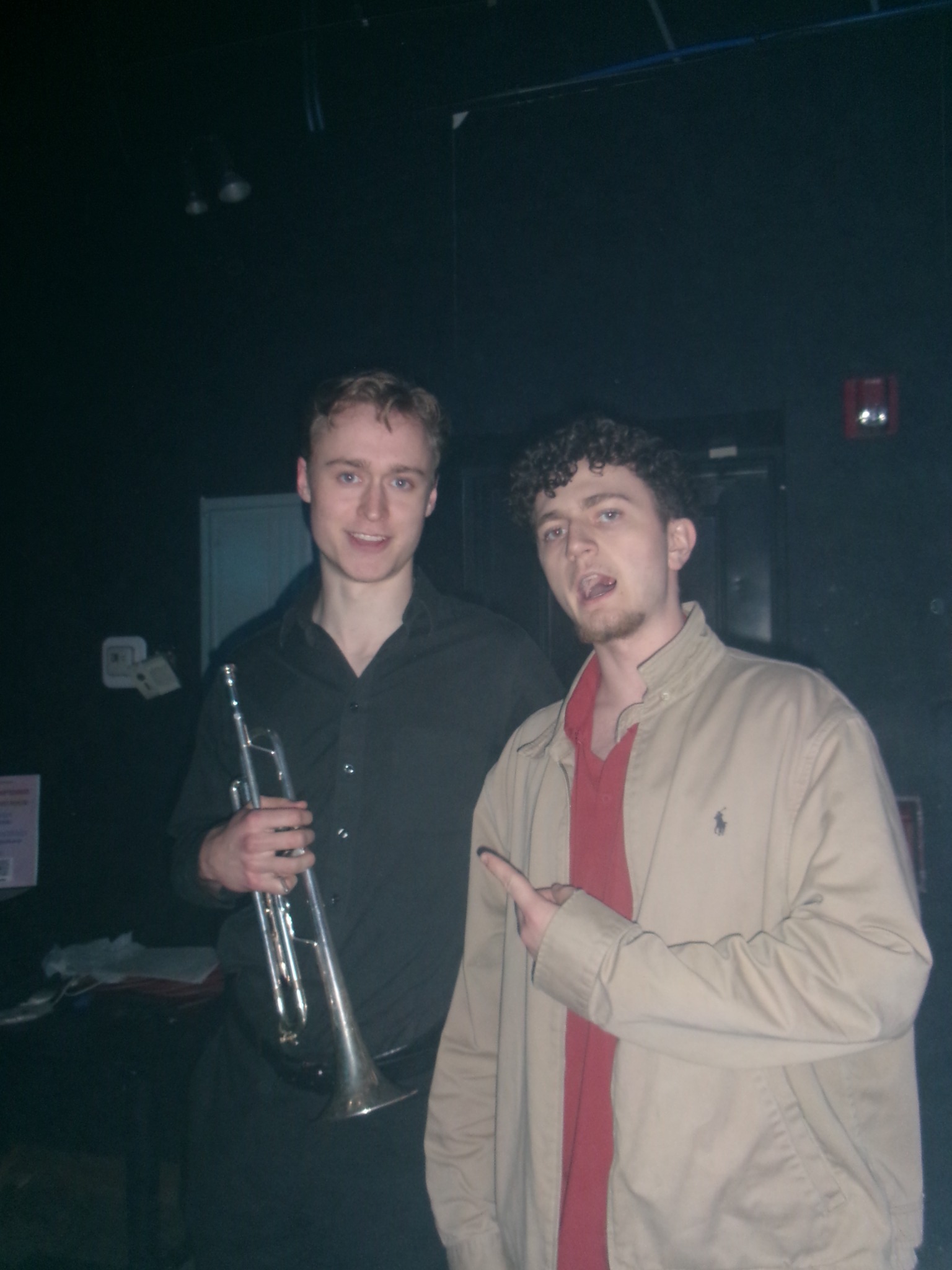 Orquesta Afinke musicians backstage