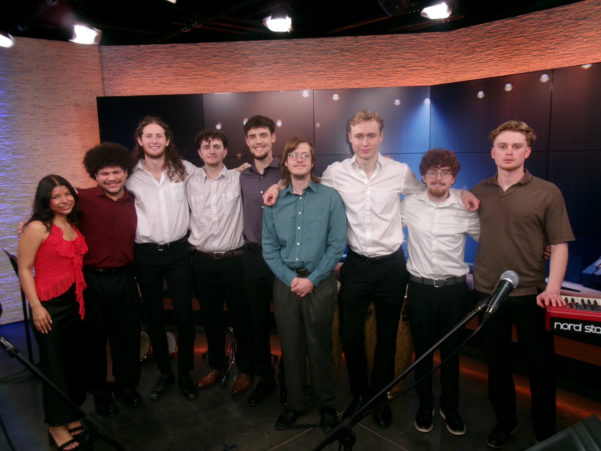 The members of Orquesta Afinke together for a group portrait